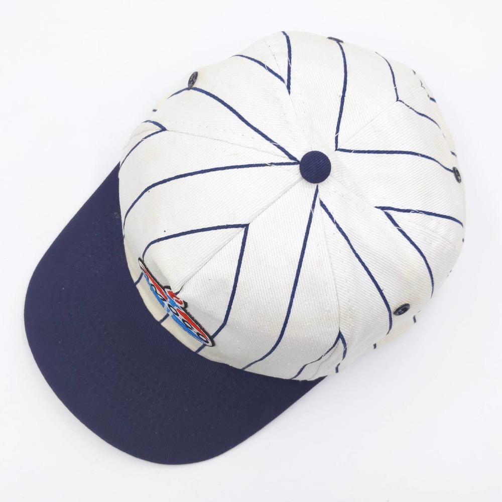 Vintage Amoco Snapback Trucker Hat Patch Stripes … - image 4